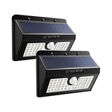 Lampara Pared Luz 55 Led Panel Solar Sensor De Movimiento X2