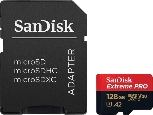 Memoria Sandisk Extreme Pro 128 Gb 170mb/s Cámara Gopro 4k