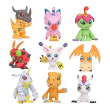 Bonecos/figures Digimon Kit 9 Miniaturas Lote Greymon Agumon