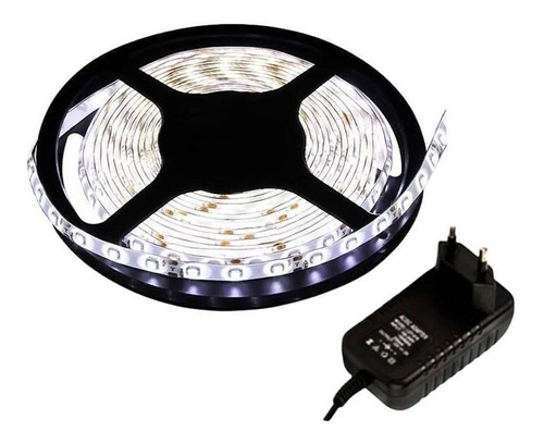 Fita Led 5050 5m C/ Silicone Ip65 Vermelha Sem Fonte Cor Da Luz Branco-frio Tensão De Operação 12v 110v/220v