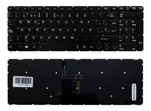 Teclado Toshiba L50-b L55-b5177sm Nsk-v90sq  Negro Retroilum