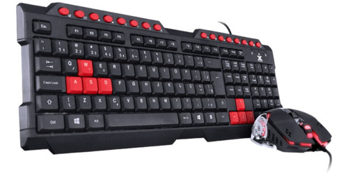 Kit Teclado E Mouse Gamer Grifo - Mouse 2400 Dpi Usb 1.8 Mts