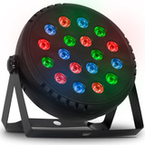 Kit 2 Refletor Par Led Rgb Profissional 18 Led Dmx Luzes