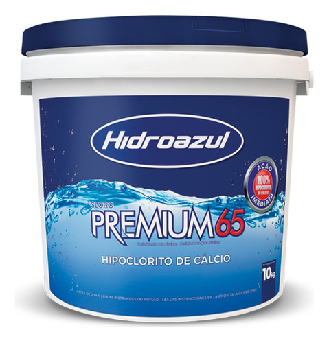 10 Baldes Cloro Hipoclorito De Calcio 65% Hidroazul 10 Kg 