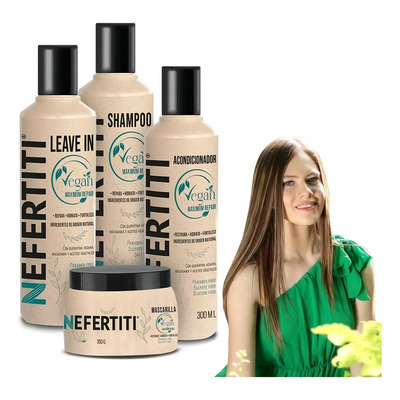 Kit Vegan Con Queratina Sin Sulfatos Sin Parabenos Nefertiti | MercadoLibre