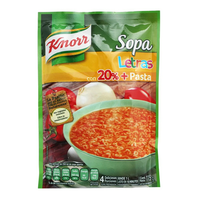 Sopa De Letras Knorr 115 Gr | MercadoLibre
