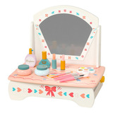 Set De Maquillaje Infantil De Tocador De Madera Para Niños D