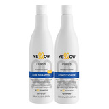 Kit Yellow Curls Hidratação Cachos Shampoo E Condicionador 