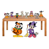 Kit Display Mesa Mickey Halloween Grande Duplo Decoração