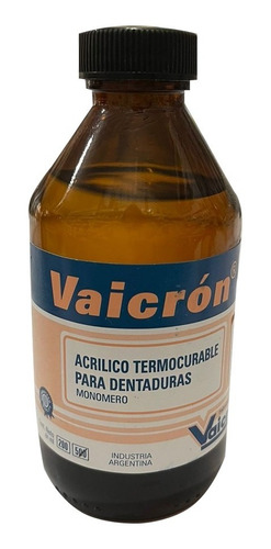 Monomero Termocurable Para Dentaduras Vaicron 200 Ml