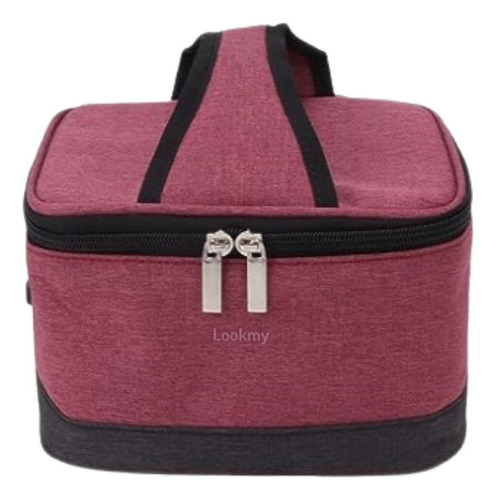 Bolso Lunchera Térmica Calor/frio Impermeable Escolar Adulto Color Rosa