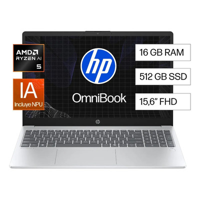 Laptop Hp Omnibook 15-fn0051la Amd Ryzen Ai 5-340 16gb 512gb | Meses sin interés