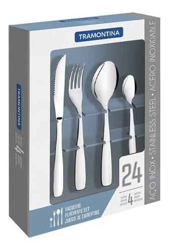 Set 24 Cubiertos Tramontina Amazonas Acero Inox Samihome