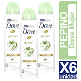 Desodorante Dove Go Fresh Pepino Pack De 6 Unidades 150ml