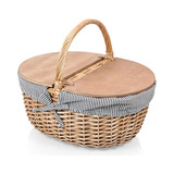 Country - Cesta De Picnic Forro, Azul Marino / Rayas Bl...