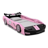 Delta Turbo Race Car Pink Cama Infantil Niñas Sencilla  