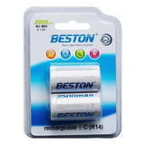 Baterías Pilas Tipo C 2500mah Recargable Blíster X2 Radios