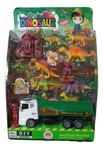  Camion Transporte Dinosaurios Con Muñecos Accesorios