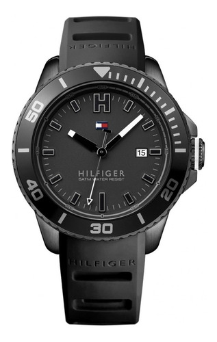 Reloj Tommy Hilfiger Original Negro Correa Silicona