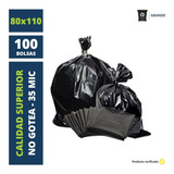 100 Bolsas De Consorcio Basura Consorcio Negras 80x110