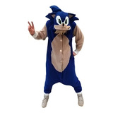 Pijama Mameluco Disfraz Cosplay Sonic Adulto The Hedgehog