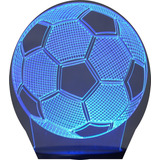 Luminária 3d Bola De Futebol 7 Cores