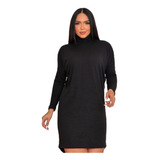 Vestido Poncho Max Blusa Gola Alta Cacharrel Lanzinha Casual