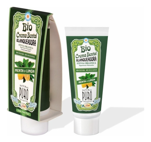 Bio Crema Dental Natural Sin Sulfato Ni Fluor Menta Limón