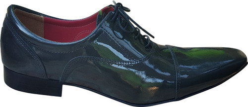 Sapato Masculino Em Couro Verde Verniz Ref: 766
