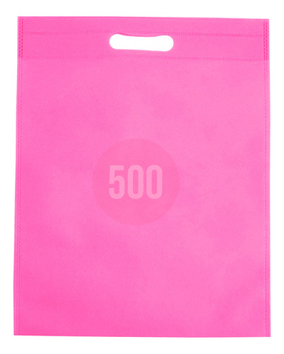 500 Bolsas Tnt De Genero Fucsia 31x25 Ecologica 40grs