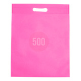 500 Bolsas Tnt De Genero Fucsia 31x25 Ecologica 40grs