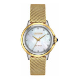 Reloj Ciudadano Ciudadano Eco-drive Ceci Diamante Amarillo D