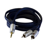 Cable Mini Plug Stereo A 2 Rca. 3mts Reforz. Puresonic. 