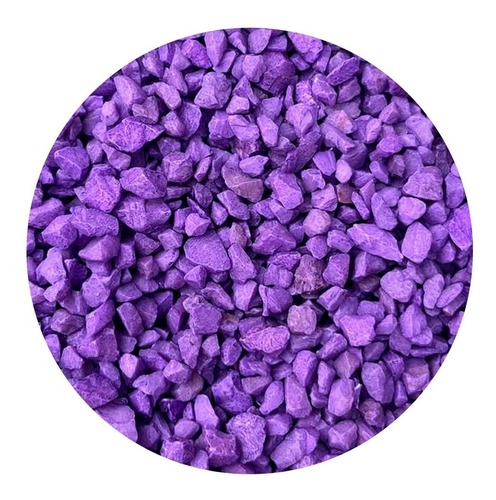 Piedras Grava P/pecera Acuario O Decoración Color Morado 3kg