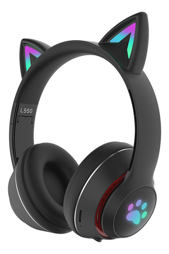 Auriculares Bluetooth Luminosos Con Orejas De Gato L550