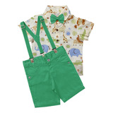 Roupa Para Safari Arca De Noé Verde Infantil Leão