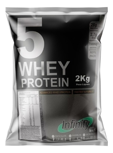 Whey 5w (contem Proteína Isolada) 2kg - Infinity Labs Wey Sabor Morango