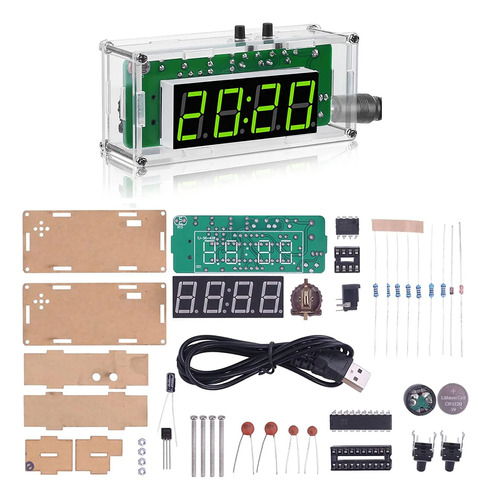 Módulo Kit Diy Para Montar Relógio Digital Despertador Case