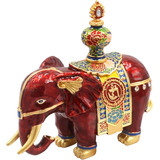 Feng Shui Buena Fortuna Elefante Rojo De La Prosperidad Con 
