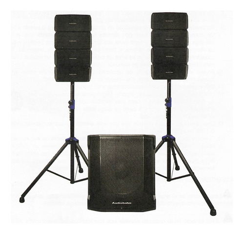 Sistema Lineal Subwoofer Bocinas Bluetooth Array Audiobahn