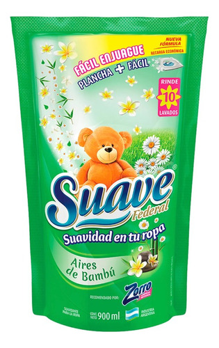 Enjuague Para Ropa Suave Aires Bambú X 900ml 