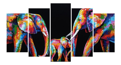 Cuadros Decorativos   Elefantes De Colores