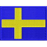 Patch Bordado Bandeira Do País Suécia Colete Jaqueta Moto