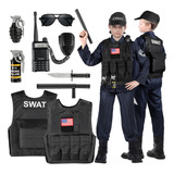Luucio Disfraz De Oficial De Policia Swat Para Ninos, Disfra