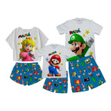 Pijama Familia Super Mario Bros  Princesa Combo X3