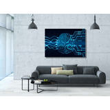 Cuadro Vanguardista Canvas Inteligencia Artificial  100x70