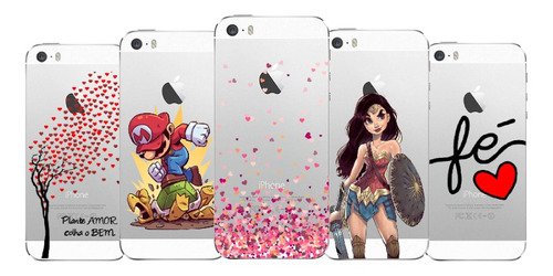 Capa Capinha Desenhos Para iPhone 5 5s Se 6 6s 7 8 7 Plus X