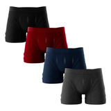 Boxer Top Medio Algodón Basic Pack 4