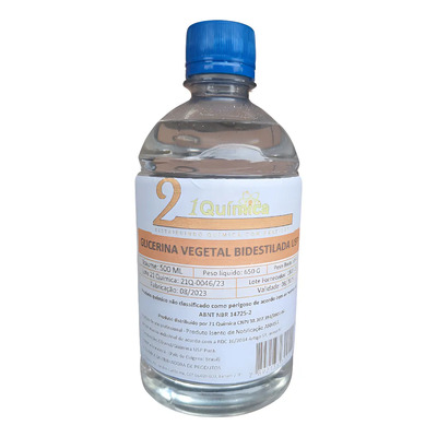 Glicerina Usp Vegetal 500ml Umectante Fins Alimentícios  | Frete grátis