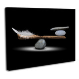 Cuadro Canvas 100x140cm Fotografía Equilibrio Balance Piedra